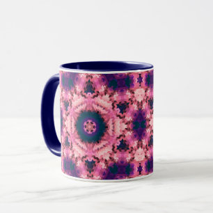 Abstract mandala kaleidoscope round circle shapes mug