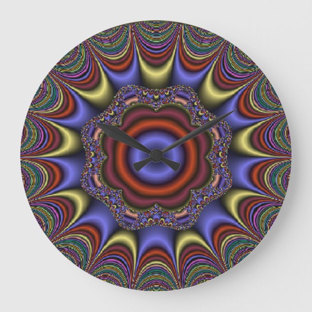 Abstract Mandala Large Clock (Front)