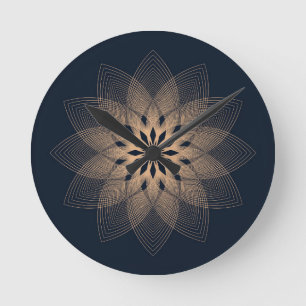 Abstract mandala round clock
