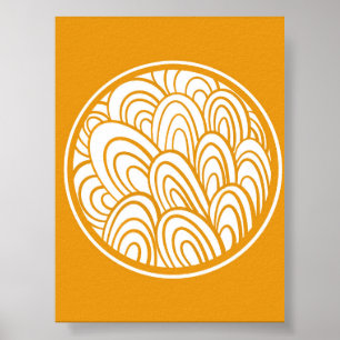 Abstract Mandala Style Circle Illustration Poster