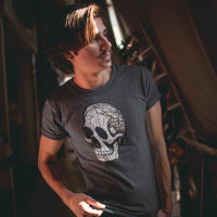 Abstract Mandelbrot Fractured Skull Black Mens