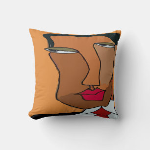 Abstract Man's Face Cushion