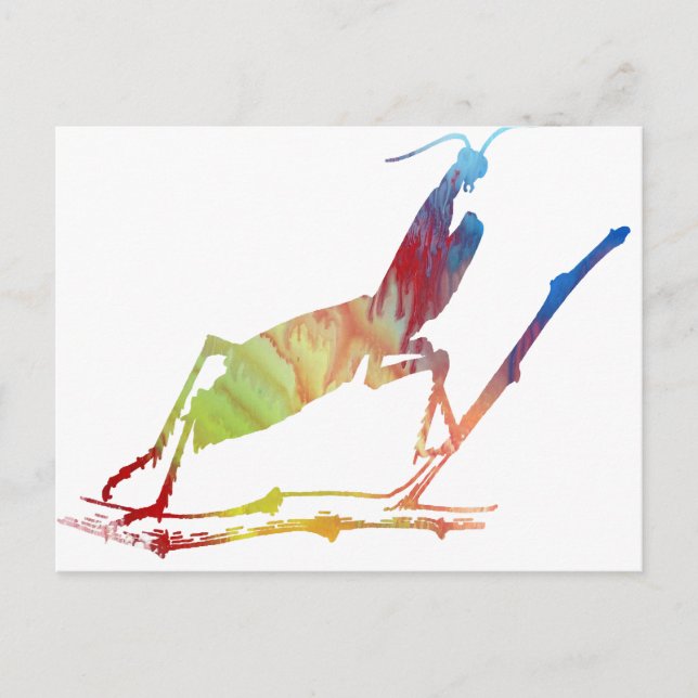 Abstract Mantis silhouette Postcard (Front)