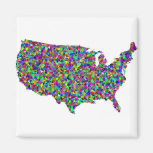 Abstract Map of America Magnet
