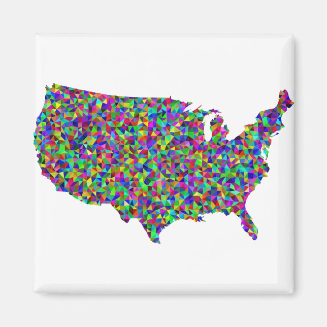 Abstract Map of America Magnet (Front)