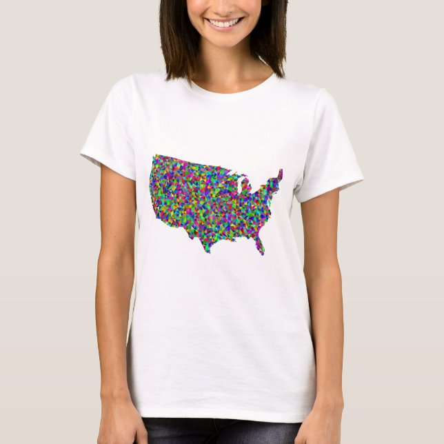 Abstract Map of America T-Shirt (Front)
