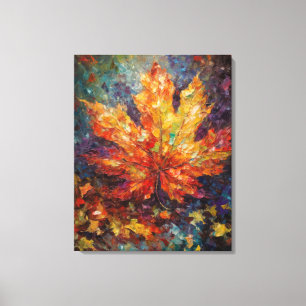Abstract Maple Leaf Fine Art Canvas Print