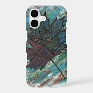 Abstract Maple Leaf Line Art Botanical Graphic iPh