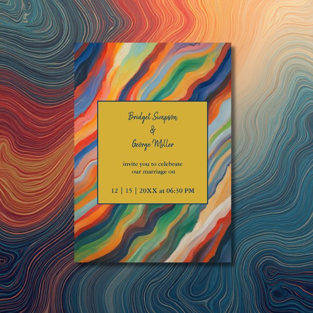 abstract marble african destination wedding  invitation (Creator Uploaded)