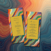 abstract marble african destination wedding menu