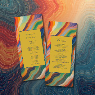 abstract marble african destination wedding programme