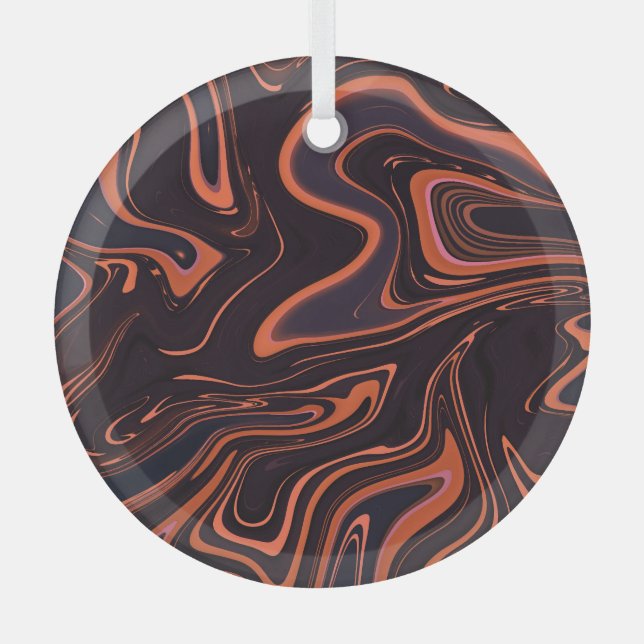 Abstract Marble: Artistic Texture Background Glass Tree Decoration (Front)