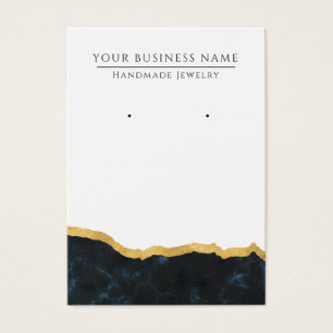 Abstract Marble Gold Earring Display Cards