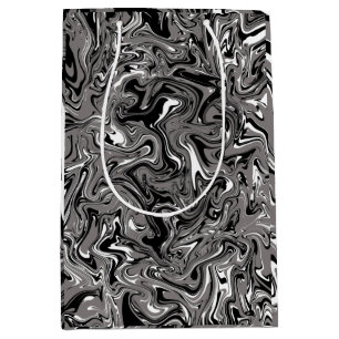 Abstract Marble illustration Black    Medium Gift Bag