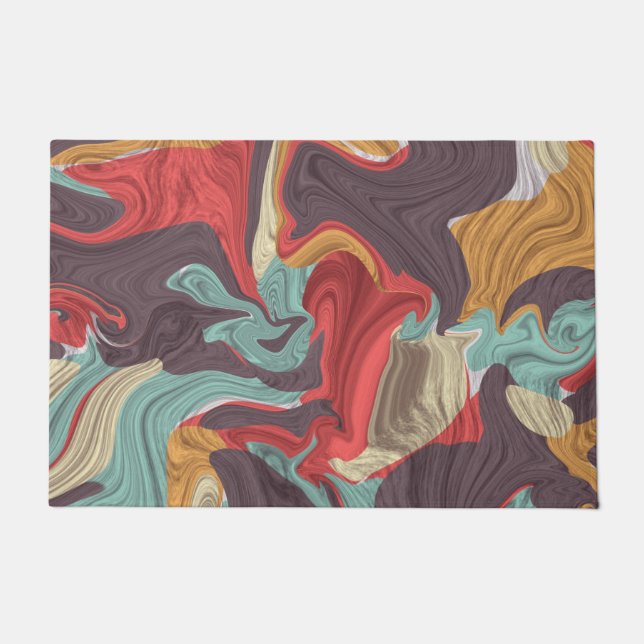 Abstract Marble illustration Colourful   Doormat (Front)