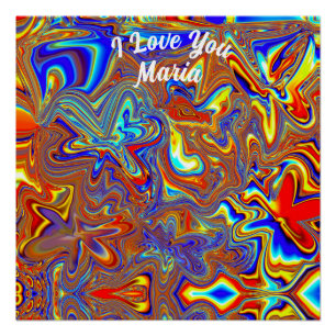 Abstract marble Liquified Colourful Glossy Poster