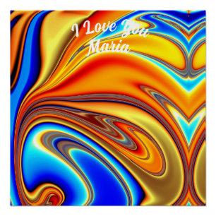 Abstract marble Liquified Colourful Glossy Poster