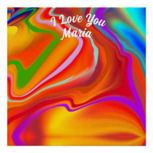 Abstract marble Liquified Colourful Glossy Poster