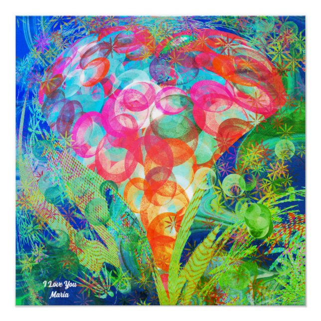 Abstract marble Liquified Colourful Glossy Poster (Front)