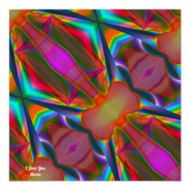 Abstract marble Liquified Colourful Glossy Poster (Front)