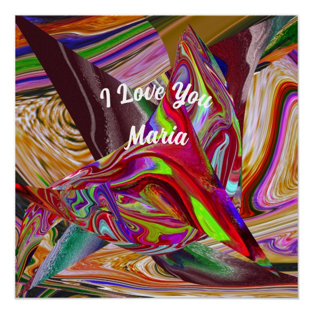 Abstract marble Liquified Colourful Poster (Front)