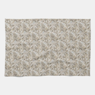 Abstract marble mosaic pattern tea towel
