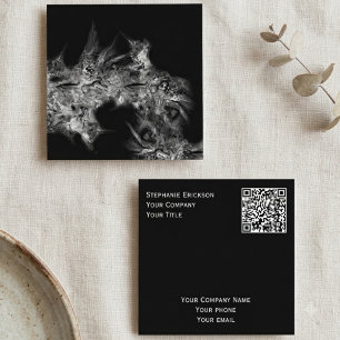 Abstract Marble Smoke Square Business Card