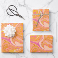 Abstract Marble Swirl Art in Yellow