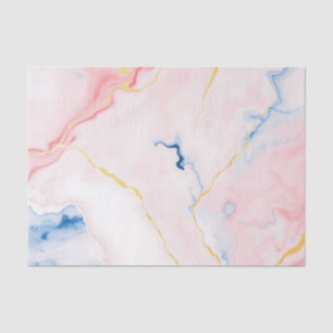 Abstract Marble Watercolor in Pastel Pinks Blues  Tissue Paper