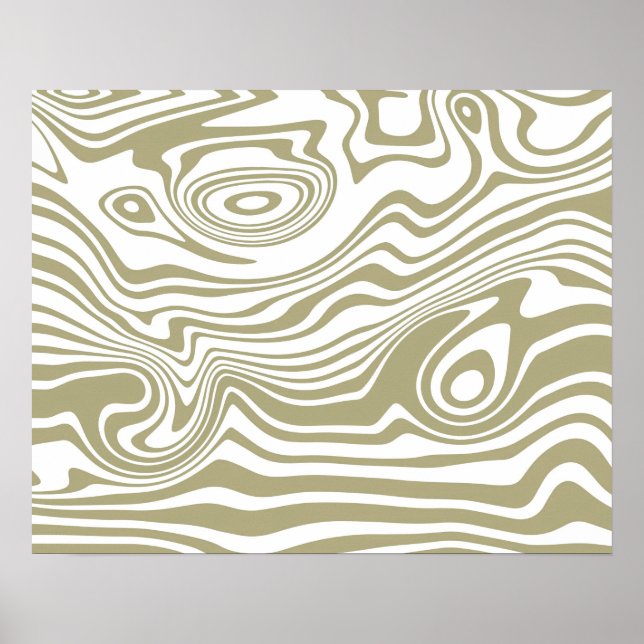 Abstract Marble Waves Artwork | Poster (Front)