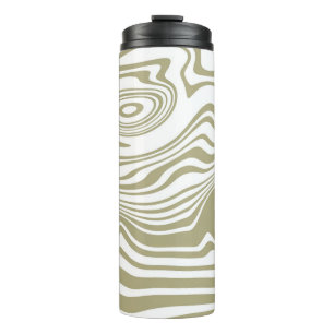 Abstract Marble Waves Artwork   Thermal Tumbler