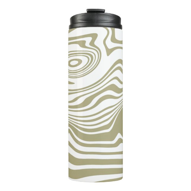 Abstract Marble Waves Artwork | Thermal Tumbler (Front)