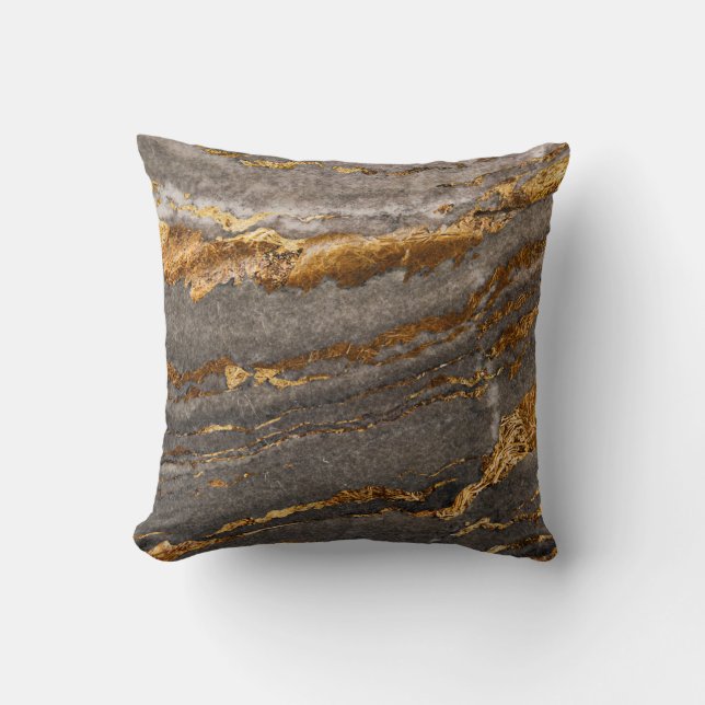 Abstract Marble with Gold Cushion (Front)