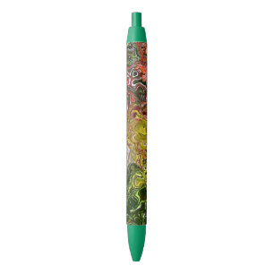 ABSTRACT/MARBLED EFFECT/MULTI-COLORED BLACK INK PEN