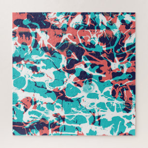 Abstract Marbled Paper Art Background Jigsaw Puzzle
