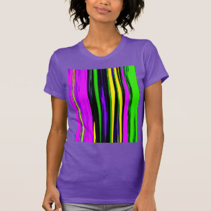 Abstract Mardi Gras Stripes T-Shirt