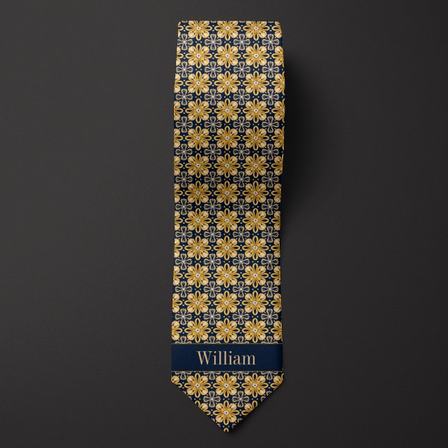 Abstract Marigold Floral Tie (Creator Uploaded)
