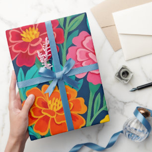 Abstract Marigold Mon Wrapping Paper