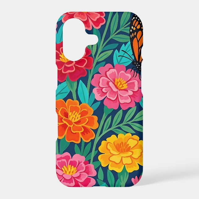 Abstract Marigold Monarch Gouache iPhone Cases (Back)