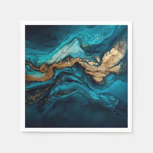 Abstract marine  napkin (Front)