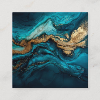 Abstract marine  square business card