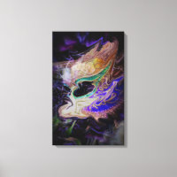 Abstract Masquerade Mask Canvas Art