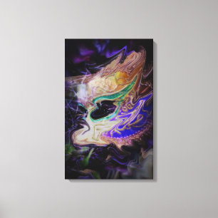 Abstract Masquerade Mask Canvas Art