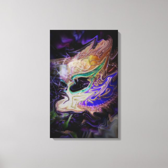 Abstract Masquerade Mask Canvas Art (Front)