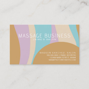 Abstract Massage Groovy Hair Salon Designer  Business Card