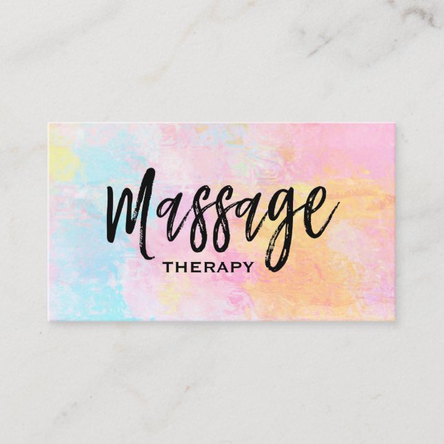 *~* Abstract Massage Therapist Massage Therapy Business Card (Front)
