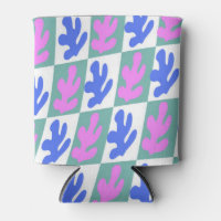 Abstract Matisse Inspired Leaf Plant Chequered