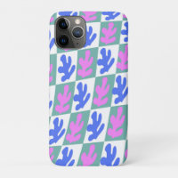 Abstract Matisse Inspired Leaf Plant Chequered