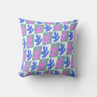 Abstract Matisse Inspired Leaf Plant Chequered
