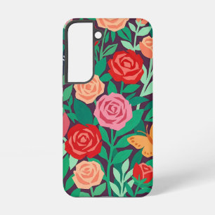 Abstract Matisse Roses Butterflies Samsung Cases